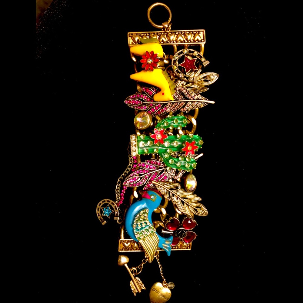 Betsey Johnson wide bracelet.